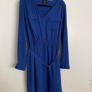 Blue Belted Dress